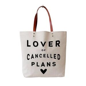 ⚡️ “Lover of Cancelled Plans” Canvas Tote Bag